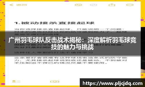 广州羽毛球队反击战术揭秘：深度解析羽毛球竞技的魅力与挑战