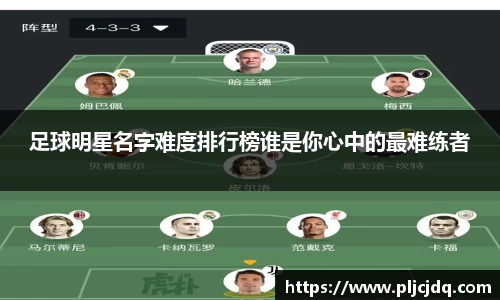 足球明星名字难度排行榜谁是你心中的最难练者